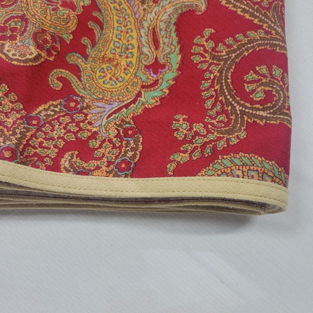 CHAPS Ralph Lauren Juliette Red Gold Paisley Window Valance 78x17.5" - Picture 4 of 9